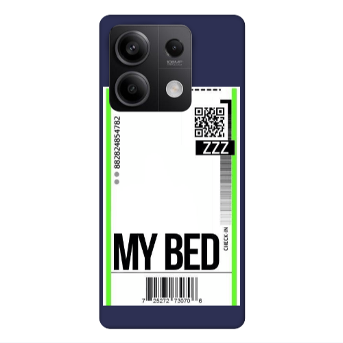 Xiaomi Redmi Note 13 5G My Bed ZZZ Dark blue Colored Silicone TPU Θήκη
