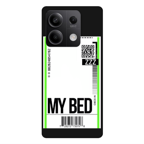 Xiaomi Redmi Note 13 5G My Bed ZZZ Black Colored Silicone TPU Θήκη