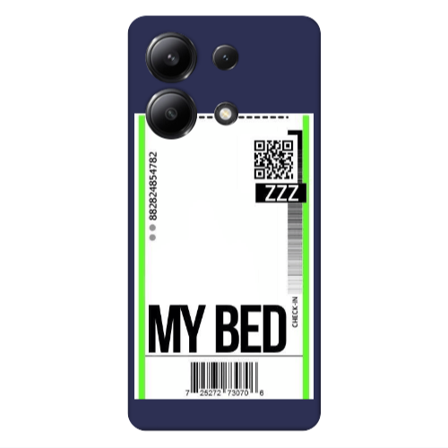 Xiaomi Redmi Note 13 4G My Bed ZZZ Dark blue Colored Silicone TPU Θήκη