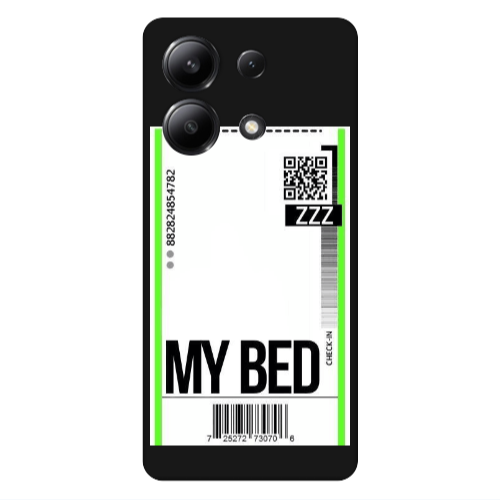 Xiaomi Redmi Note 13 4G My Bed ZZZ Black Colored Silicone TPU Θήκη