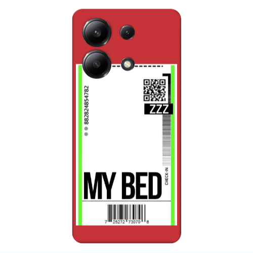 Xiaomi Redmi Note 13 4G My Bed ZZZ Red Colored Silicone TPU Θήκη