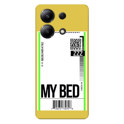Xiaomi Redmi Note 13 4G My Bed ZZZ Yellow Colored Silicone TPU Θήκη
