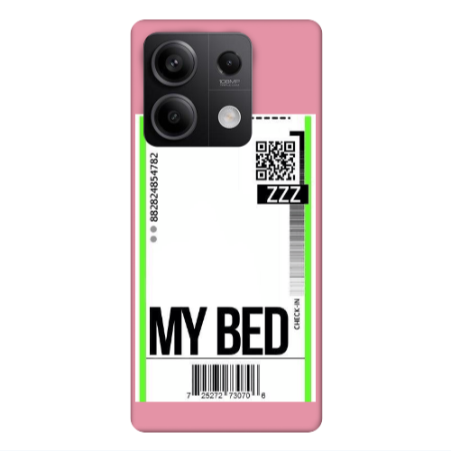 Xiaomi Redmi Note 13Pro 5G My Bed ZZZ Pink Colored Silicone TPU Θήκη
