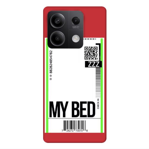 Xiaomi Redmi Note 13Pro 5G My Bed ZZZ Red Colored Silicone TPU Θήκη