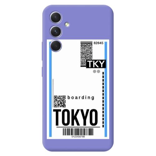 Samsung A56 Tokyo Boarding Purple Colored Silicone TPU Θήκη