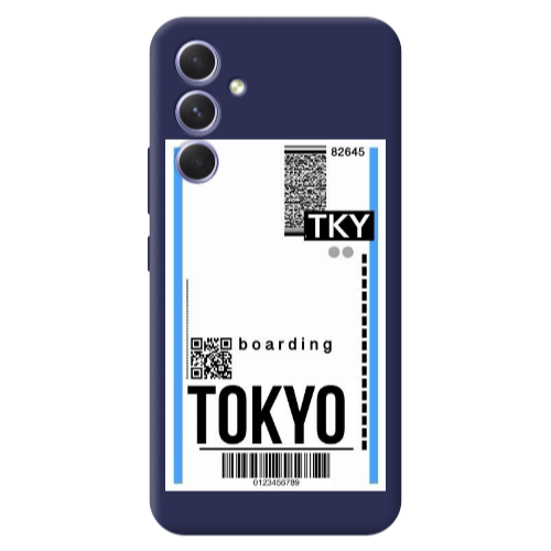 Samsung A56 Tokyo Boarding Dark blue Colored Silicone TPU Θήκη