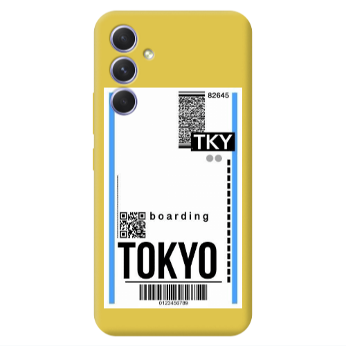Samsung A56 Tokyo Boarding Yellow Colored Silicone TPU Θήκη