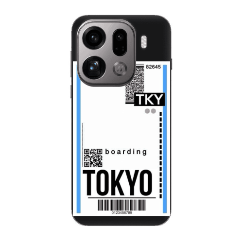 Oppo Find X9 Pro Tokyo Boarding Black Colored Silicone TPU Θήκη