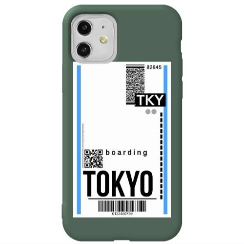 Apple iPhone 11  Tokyo Boarding Dark Green Colored Silicone TPU Θήκη