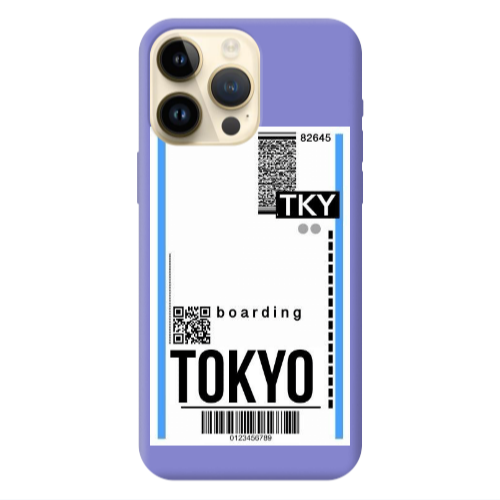 Apple iPhone 13 Pro Max Tokyo Boarding Purple Colored Silicone TPU Θήκη