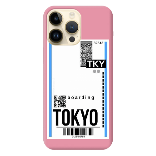 Apple iPhone 13 Pro Max Tokyo Boarding Pink Colored Silicone TPU Θήκη