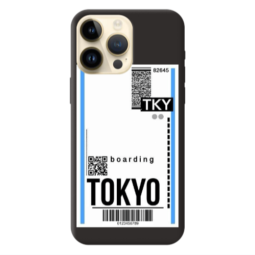 Apple iPhone 13 Pro Max Tokyo Boarding Black Colored Silicone TPU Θήκη