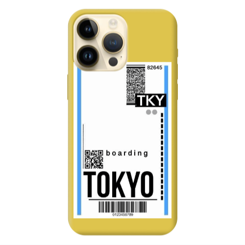 Apple iPhone 13 Pro Max Tokyo Boarding Yellow Colored Silicone TPU Θήκη