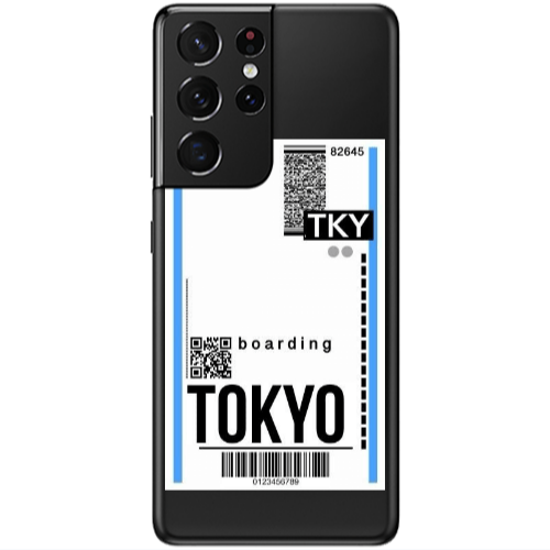 Samsung S21 Ultra Tokyo Boarding Transparent Silicone TPU Θήκη