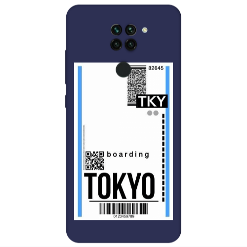 Xiaomi Redmi Note 9 Tokyo Boarding Dark blue Colored Silicone TPU Θήκη