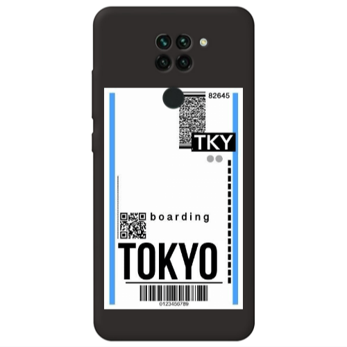 Xiaomi Redmi Note 9 Tokyo Boarding Black Colored Silicone TPU Θήκη