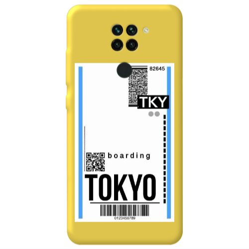 Xiaomi Redmi Note 9 Tokyo Boarding Yellow Colored Silicone TPU Θήκη
