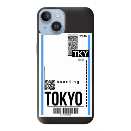 Apple iPhone 14  Tokyo Boarding Black Colored Silicone TPU Θήκη