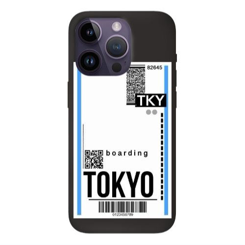 Apple iPhone 14 Pro Max Tokyo Boarding Black Colored Silicone TPU Θήκη