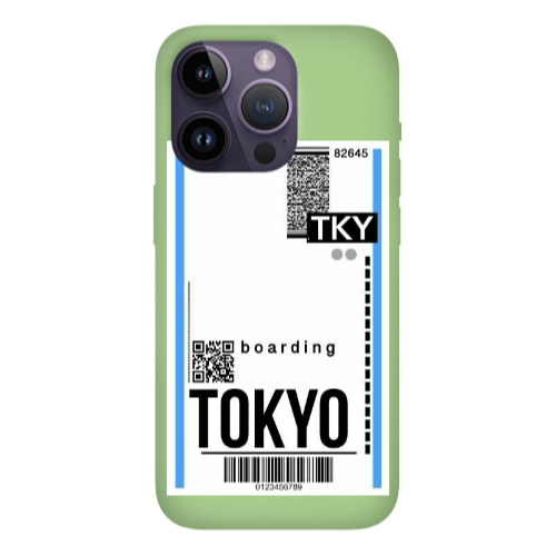 Apple iPhone 14 Pro Max Tokyo Boarding Light Green Colored Silicone TPU Θήκη