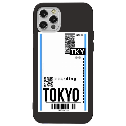 Apple iPhone 13 Pro Tokyo Boarding Black Colored Silicone TPU Θήκη