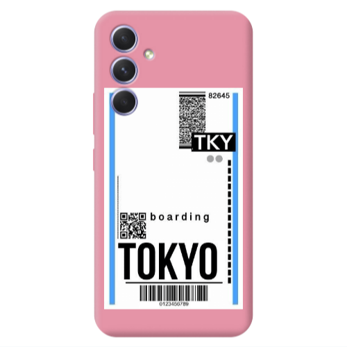 Samsung A54 Tokyo Boarding Pink Colored Silicone TPU Θήκη