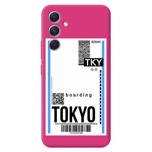 Samsung A54 Tokyo Boarding Fuchsia Colored Silicone TPU Θήκη