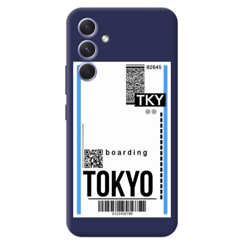 Samsung A54 Tokyo Boarding Dark blue Colored Silicone TPU Θήκη