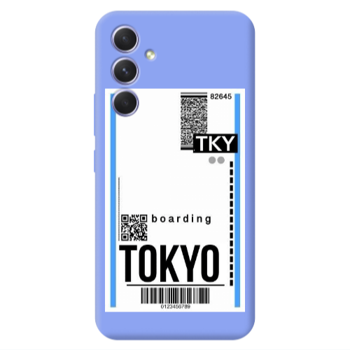 Samsung A54 Tokyo Boarding Light Purple Colored Silicone TPU Θήκη