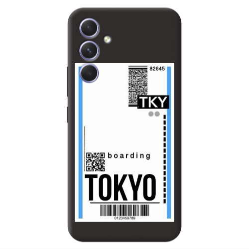 Samsung A54 Tokyo Boarding Black Colored Silicone TPU Θήκη