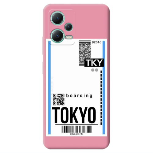 Xiaomi Redmi Note 12 Pro 5G Tokyo Boarding Pink Colored Silicone TPU Θήκη