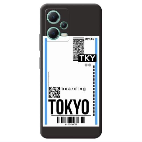 Xiaomi Redmi Note 12 Pro 5G Tokyo Boarding Black Colored Silicone TPU Θήκη