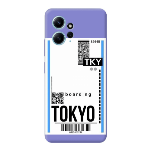 Xiaomi Redmi Note 12 4G Tokyo Boarding Purple Colored Silicone TPU Θήκη
