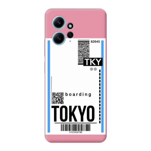 Xiaomi Redmi Note 12 4G Tokyo Boarding Pink Colored Silicone TPU Θήκη