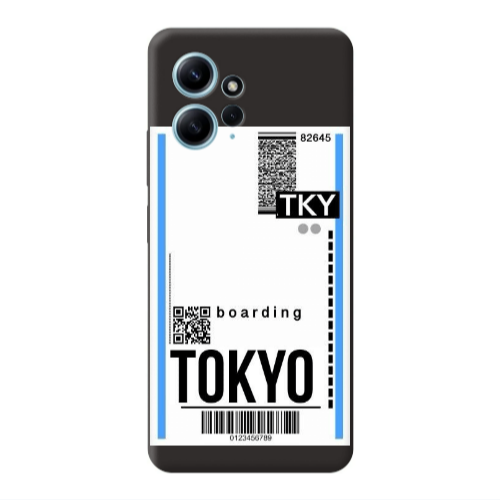 Xiaomi Redmi Note 12 4G Tokyo Boarding Black Colored Silicone TPU Θήκη