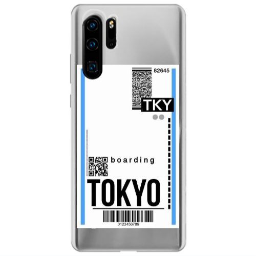 Huawei P30 Pro Tokyo Boarding Transparent Silicone TPU Θήκη