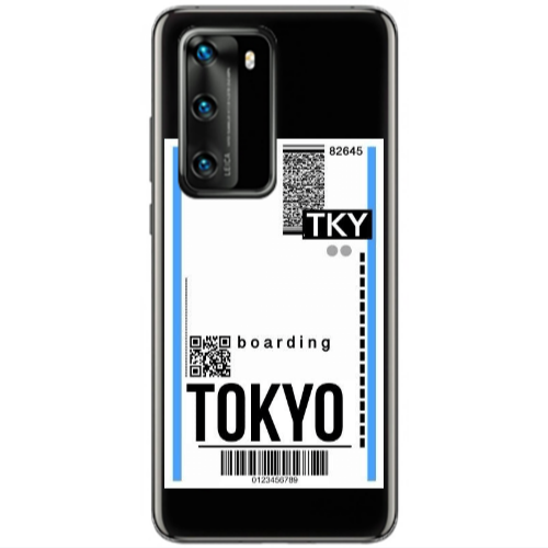 Huawei P40 Tokyo Boarding Transparent Silicone TPU Θήκη