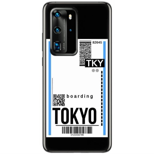 Huawei P40 Pro Tokyo Boarding Transparent Silicone TPU Θήκη