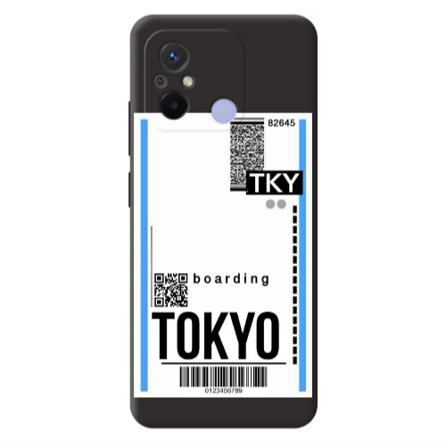 Xiaomi Redmi 12C Tokyo Boarding Black Colored Silicone TPU Θήκη