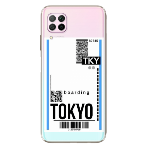 Huawei P40 Lite Tokyo Boarding Transparent Silicone TPU Θήκη