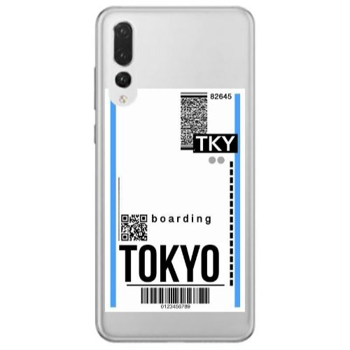 Huawei P20 Pro Tokyo Boarding Transparent Silicone TPU Θήκη