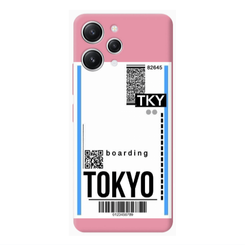 Xiaomi Redmi 12 Tokyo Boarding Pink Colored Silicone TPU Θήκη