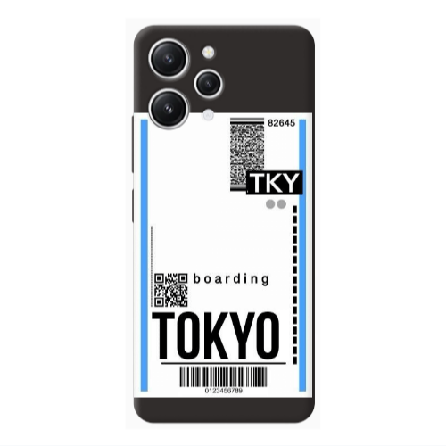 Xiaomi Redmi 12 Tokyo Boarding Black Colored Silicone TPU Θήκη