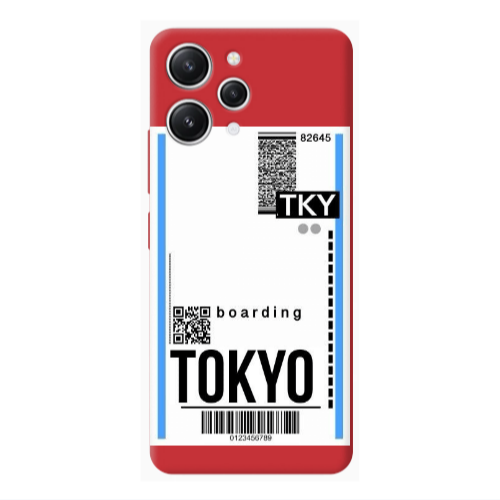 Xiaomi Redmi 12 Tokyo Boarding Red Colored Silicone TPU Θήκη