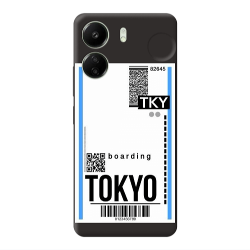 Xiaomi Redmi 13C Tokyo Boarding Black Colored Silicone TPU Θήκη