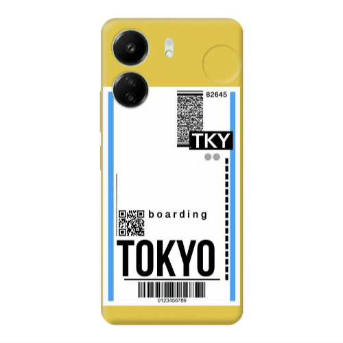Xiaomi Redmi 13C Tokyo Boarding Yellow Colored Silicone TPU Θήκη