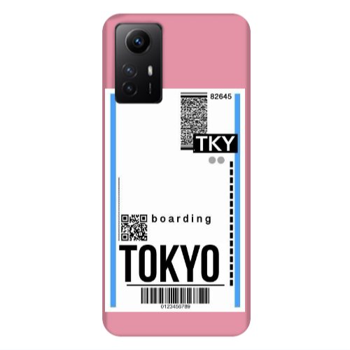 Xiaomi Redmi Note 12s Tokyo Boarding Pink Colored Silicone TPU Θήκη
