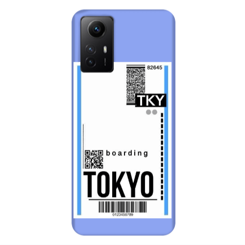 Xiaomi Redmi Note 12s Tokyo Boarding Light Purple Colored Silicone TPU Θήκη