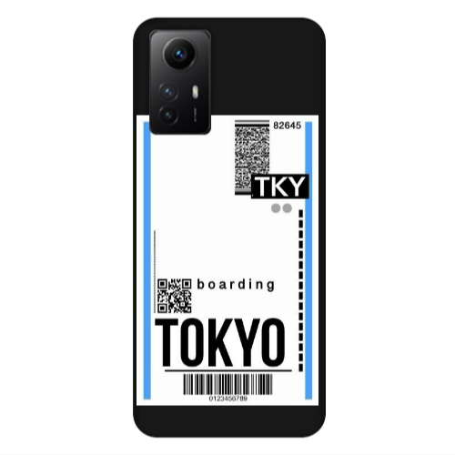 Xiaomi Redmi Note 12s Tokyo Boarding Black Colored Silicone TPU Θήκη