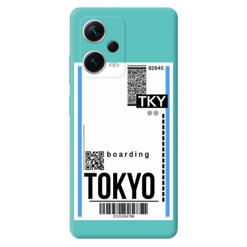 Xiaomi Poco X5 Tokyo Boarding Turquoise Colored Silicone TPU Θήκη